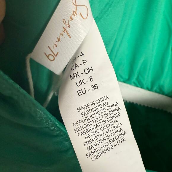 Sunshine 79 Green Gold Ring High Halter Neck One-Piece Swimsuit Size 4 - Picture 15 of 15